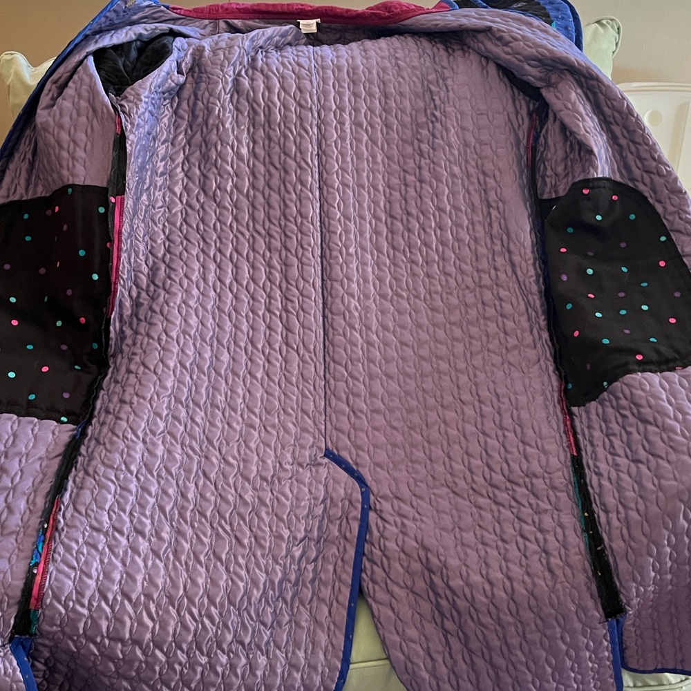 Vintage Jeanne Marc RARE Maximalist Quilted Hooded Patchwork Coat Made in USA - Picture 6 of 15